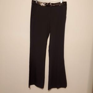 BCBG sequins work trouser pants straight leg